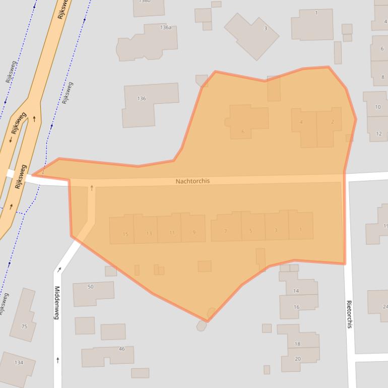 Kaart van postcodegebied 1906HK.