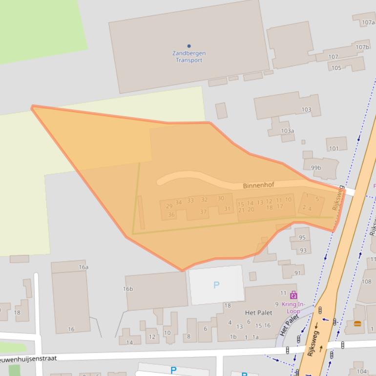 Kaart van postcodegebied 1906HM.