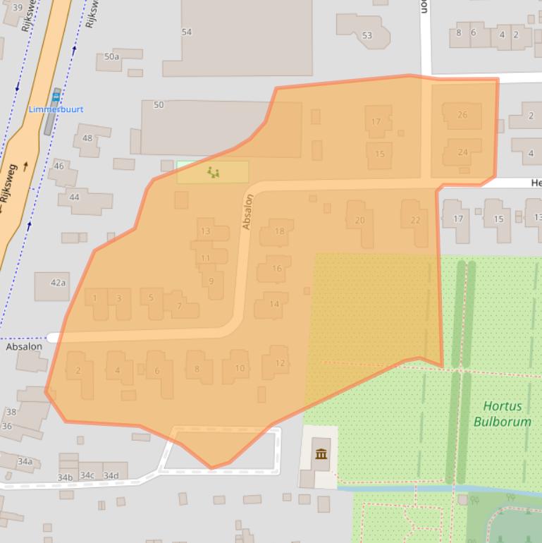 Kaart van postcodegebied 1906JA.