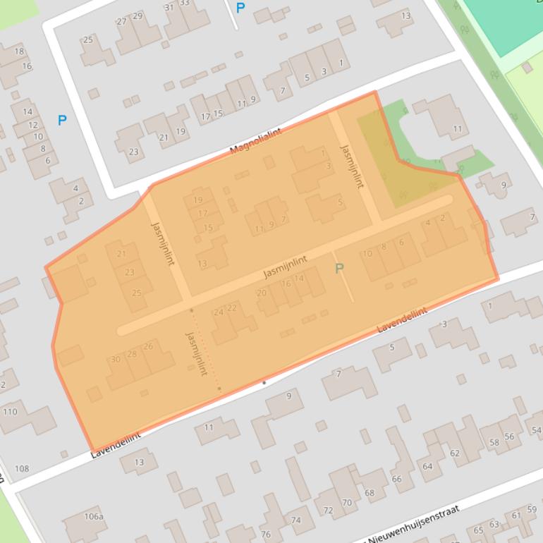 Kaart van postcodegebied 1906KB.