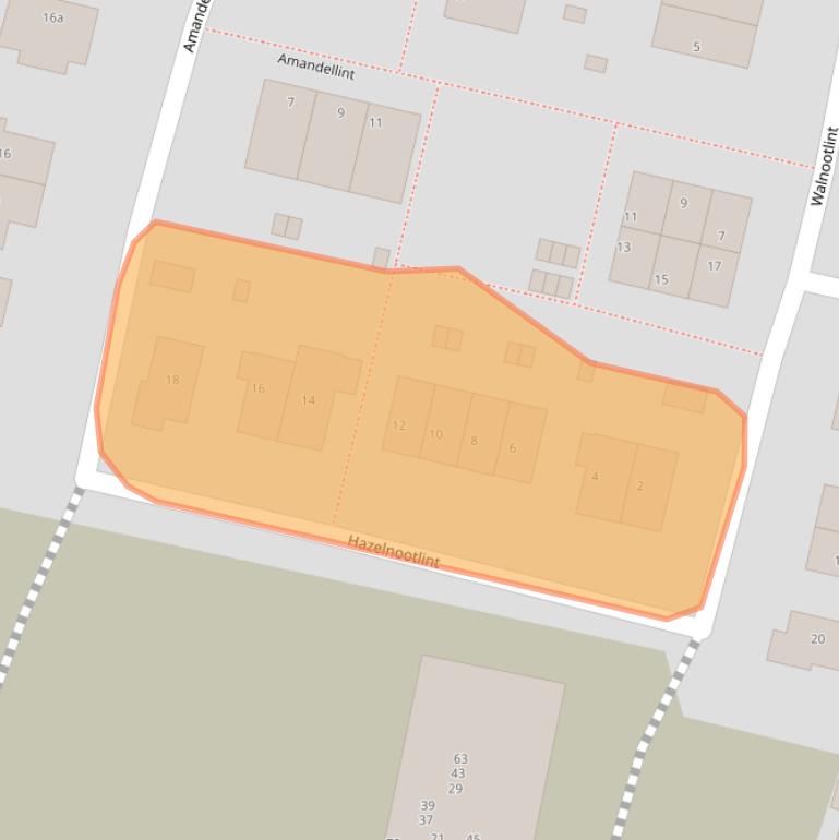 Kaart van postcodegebied 1906KG.