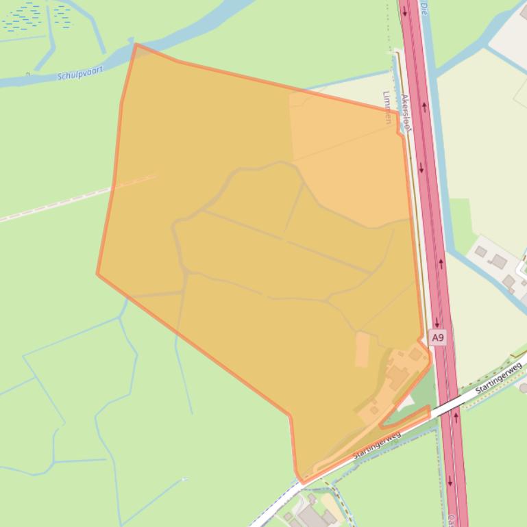 Kaart van postcodegebied 1906NP.