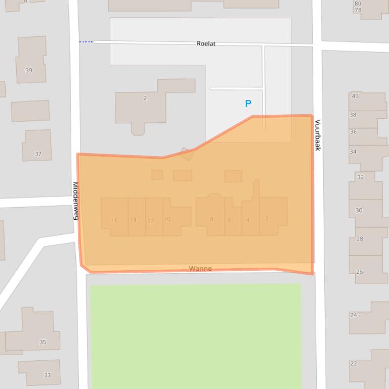 Kaart van postcodegebied 1906VD.