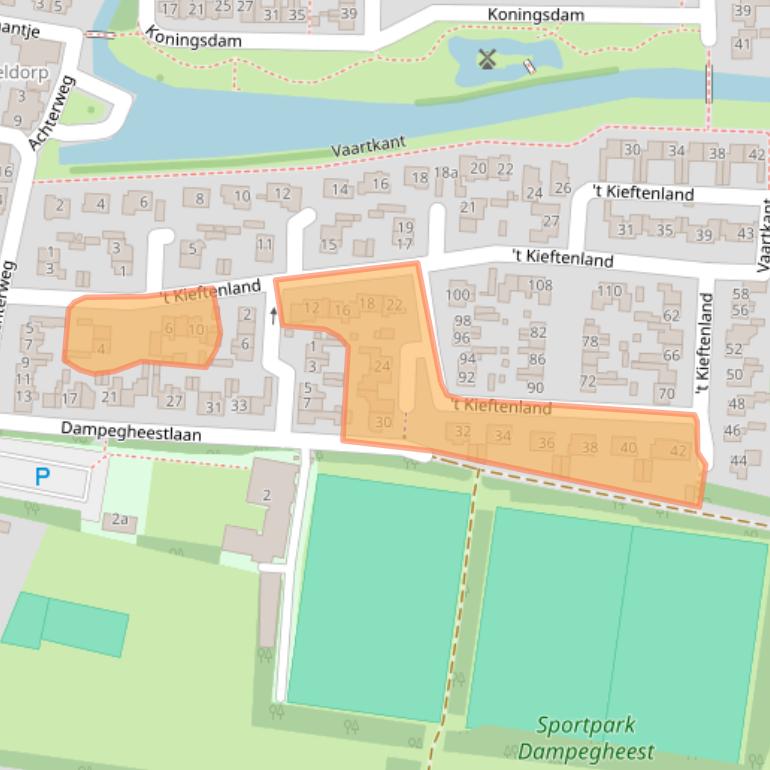Kaart van postcodegebied 1906WE.