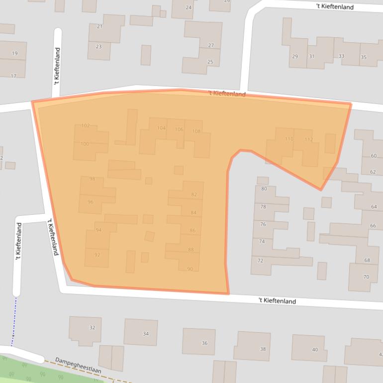 Kaart van postcodegebied 1906WH.