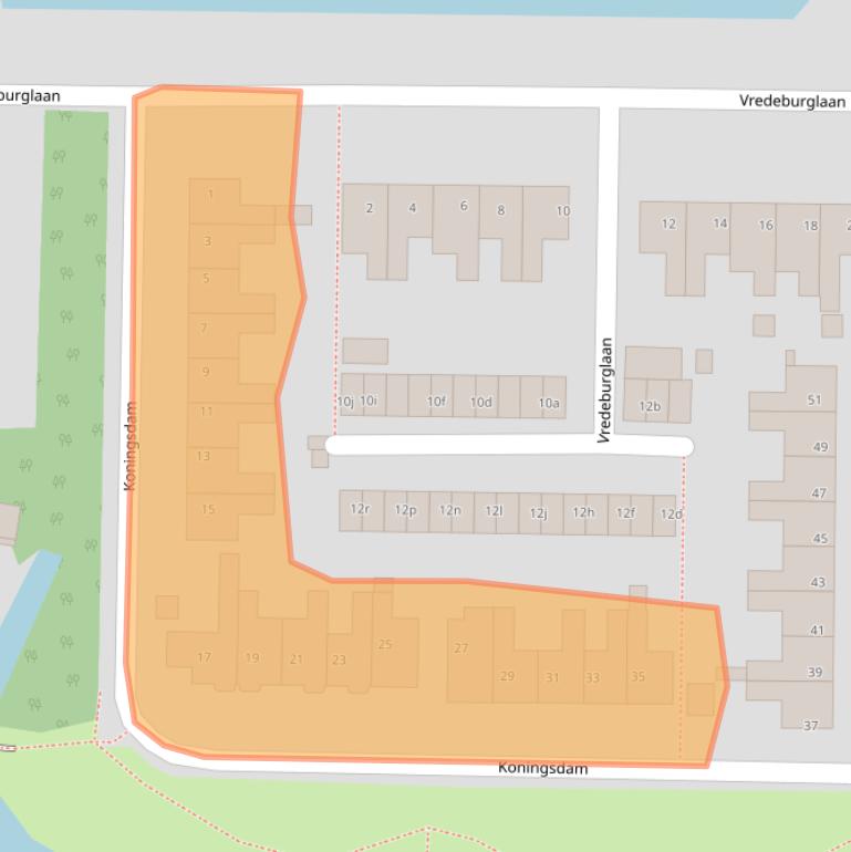 Kaart van postcodegebied 1906WK.