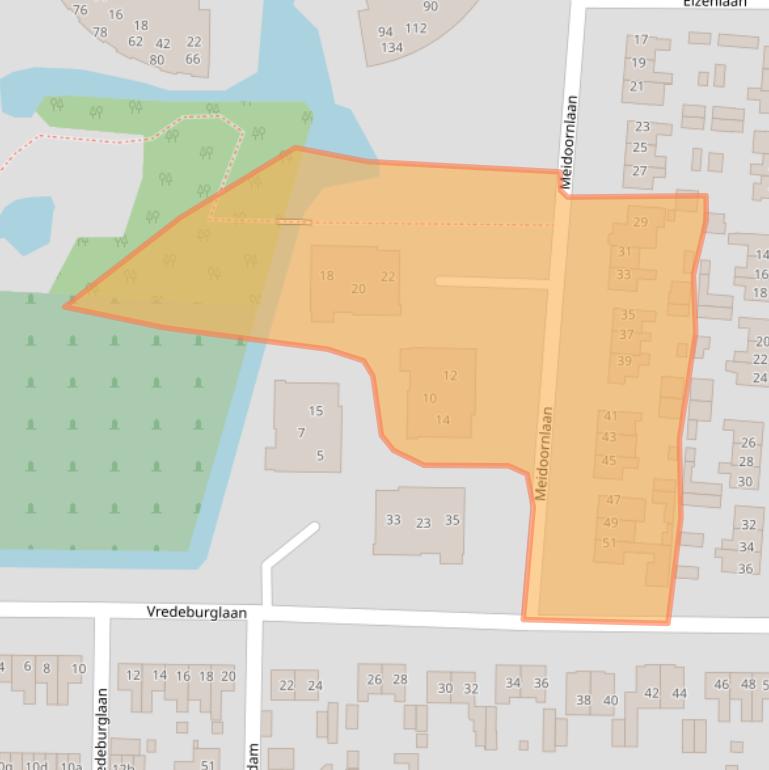 Kaart van postcodegebied 1906WS.