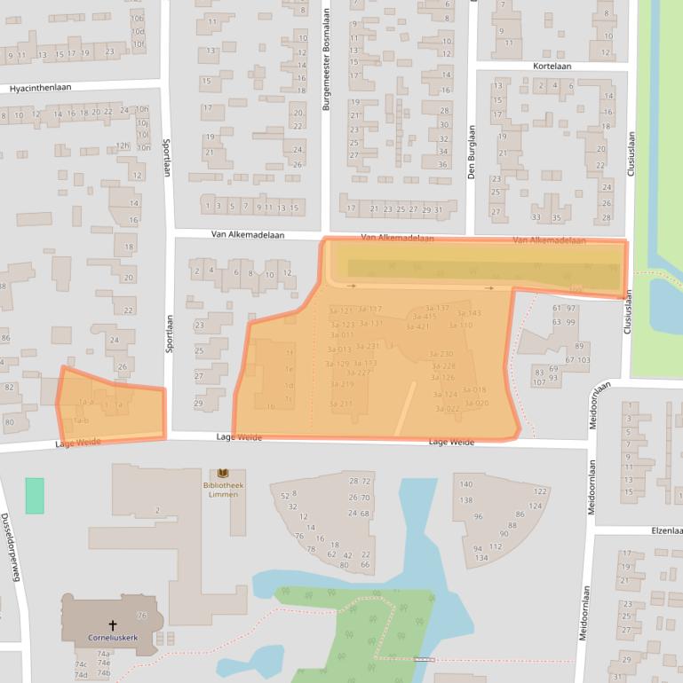 Kaart van postcodegebied 1906XA.