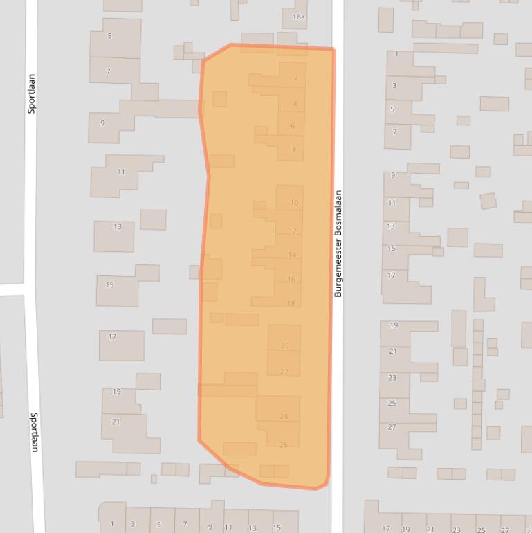 Kaart van postcodegebied 1906XJ.