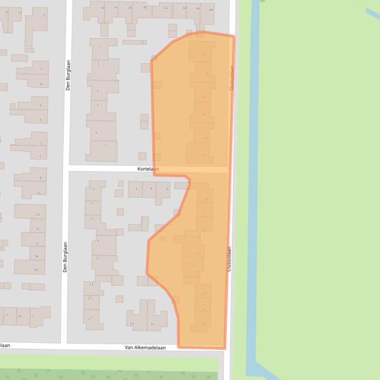 Kaart van postcodegebied 1906XM.