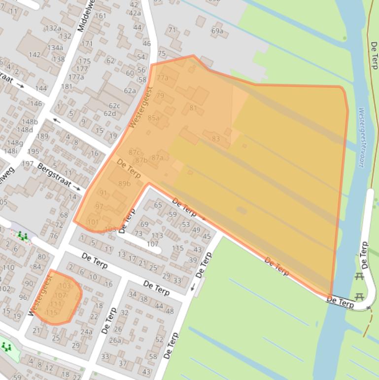 Kaart van postcodegebied 1911AH.