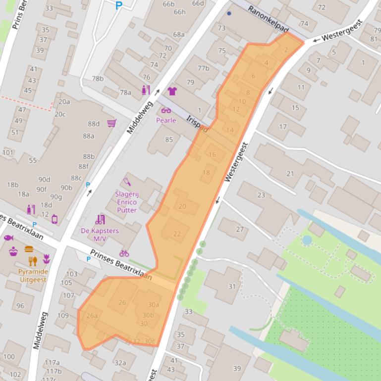 Kaart van postcodegebied 1911AJ.