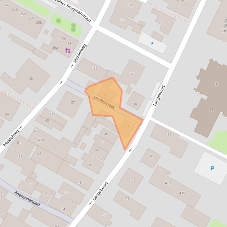 Kaart van postcodegebied 1911AR.