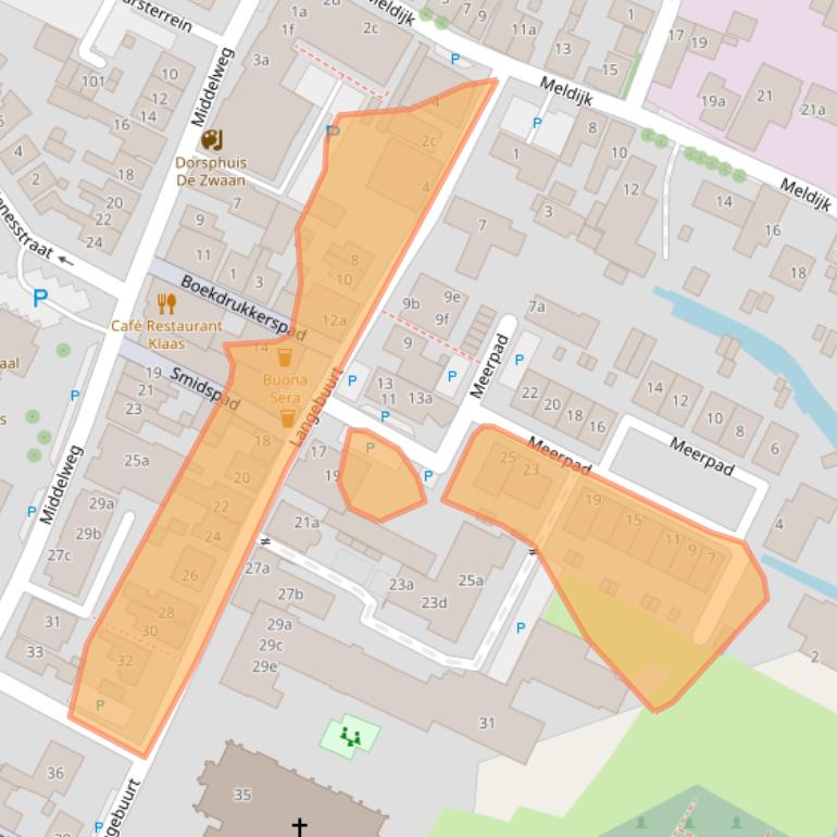 Kaart van postcodegebied 1911AV.