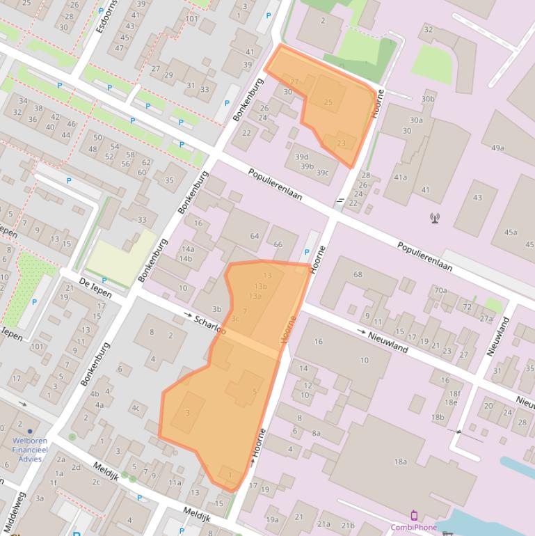 Kaart van postcodegebied 1911BD.