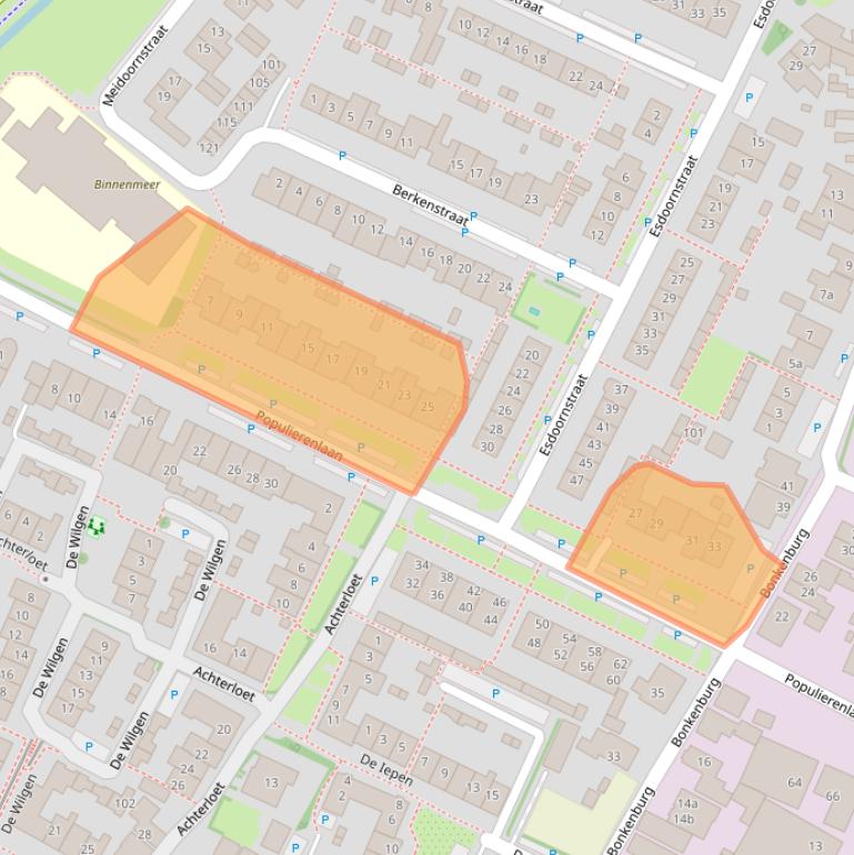 Kaart van postcodegebied 1911BJ.