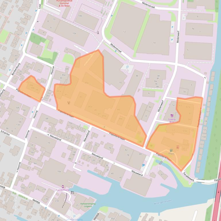 Kaart van postcodegebied 1911BK.