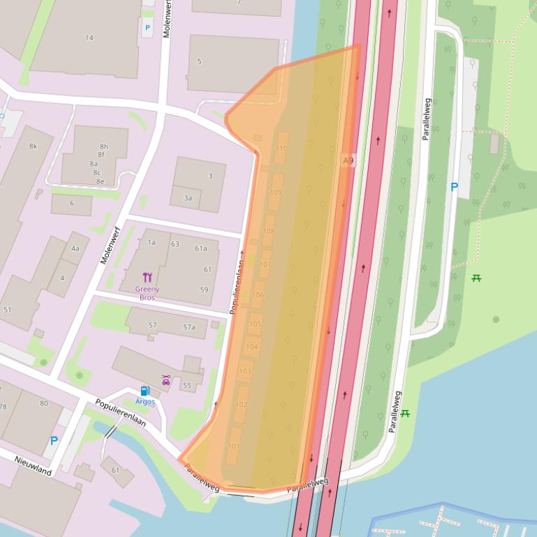 Kaart van postcodegebied 1911BN.