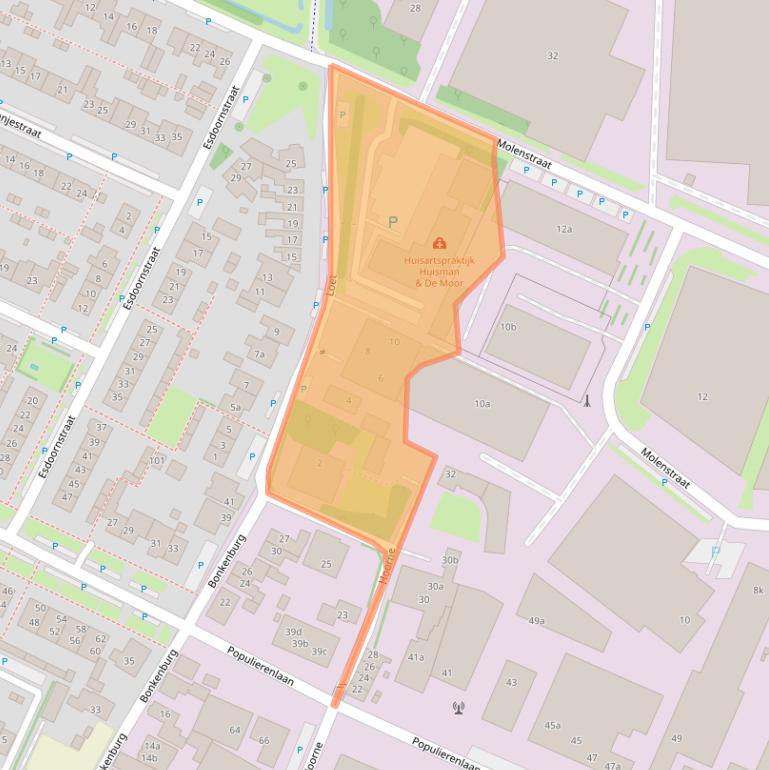 Kaart van postcodegebied 1911BR.