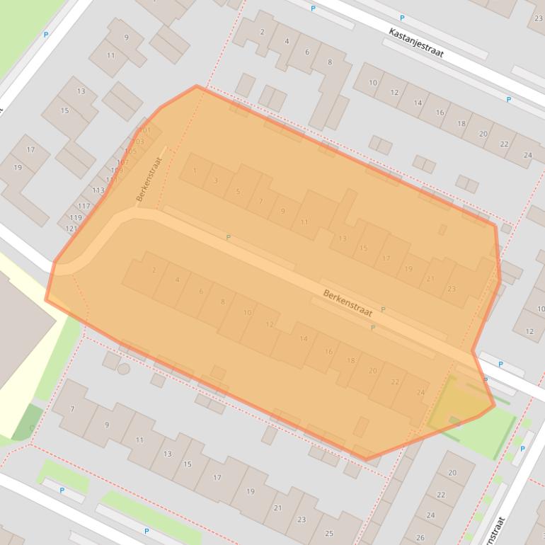 Kaart van postcodegebied 1911BW.