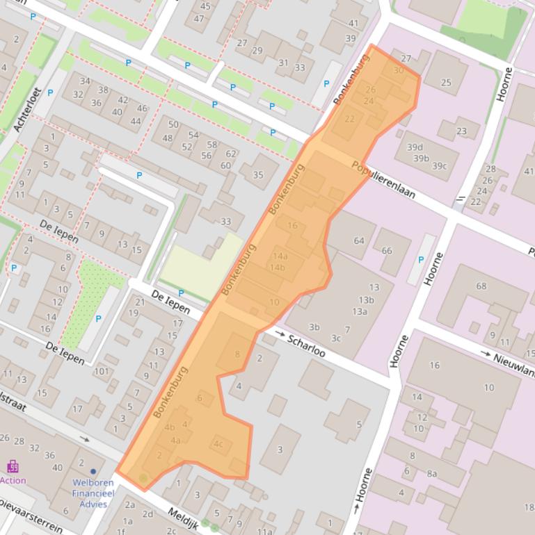 Kaart van postcodegebied 1911CJ.