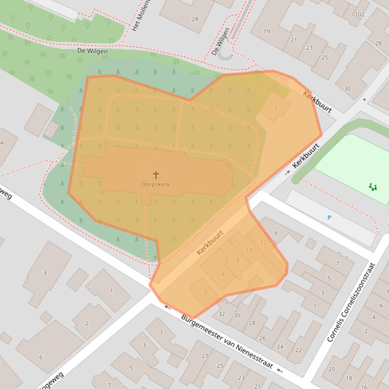 Kaart van postcodegebied 1911CM.