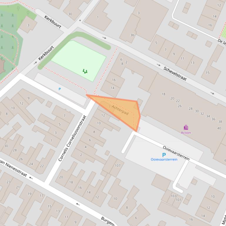 Kaart van postcodegebied 1911CP.