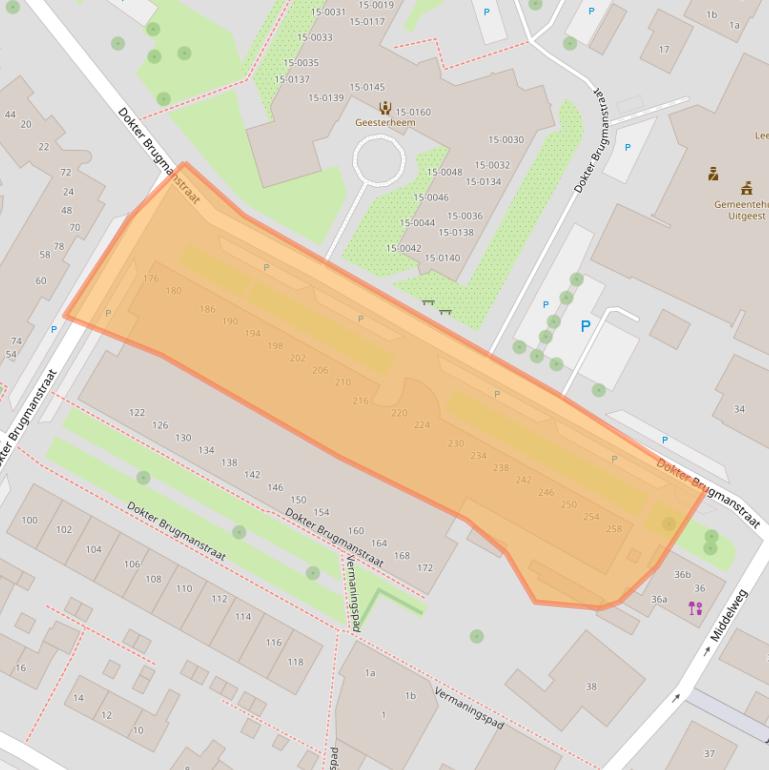 Kaart van postcodegebied 1911DT.