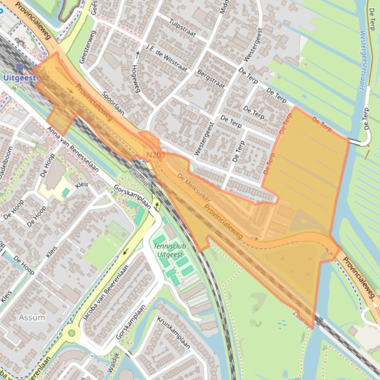 Kaart van postcodegebied 1911ER.