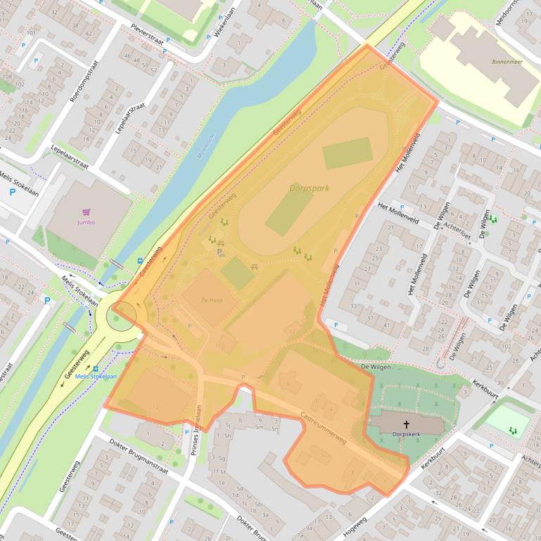 Kaart van postcodegebied 1911GA.