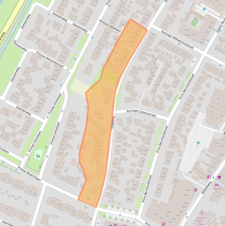Kaart van postcodegebied 1911GJ.