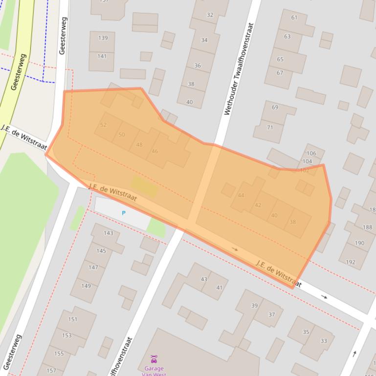 Kaart van postcodegebied 1911GV.