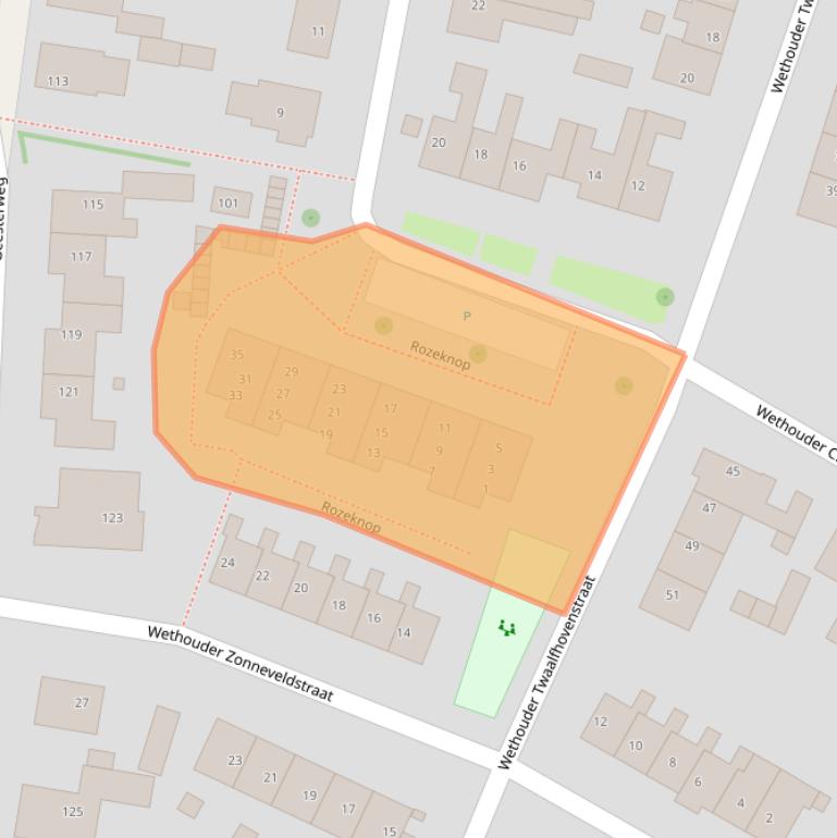 Kaart van postcodegebied 1911GZ.