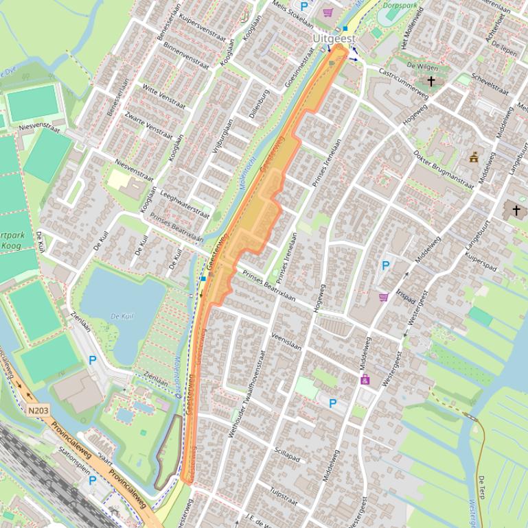 Kaart van postcodegebied 1911HL.