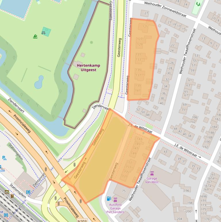 Kaart van postcodegebied 1911HN.