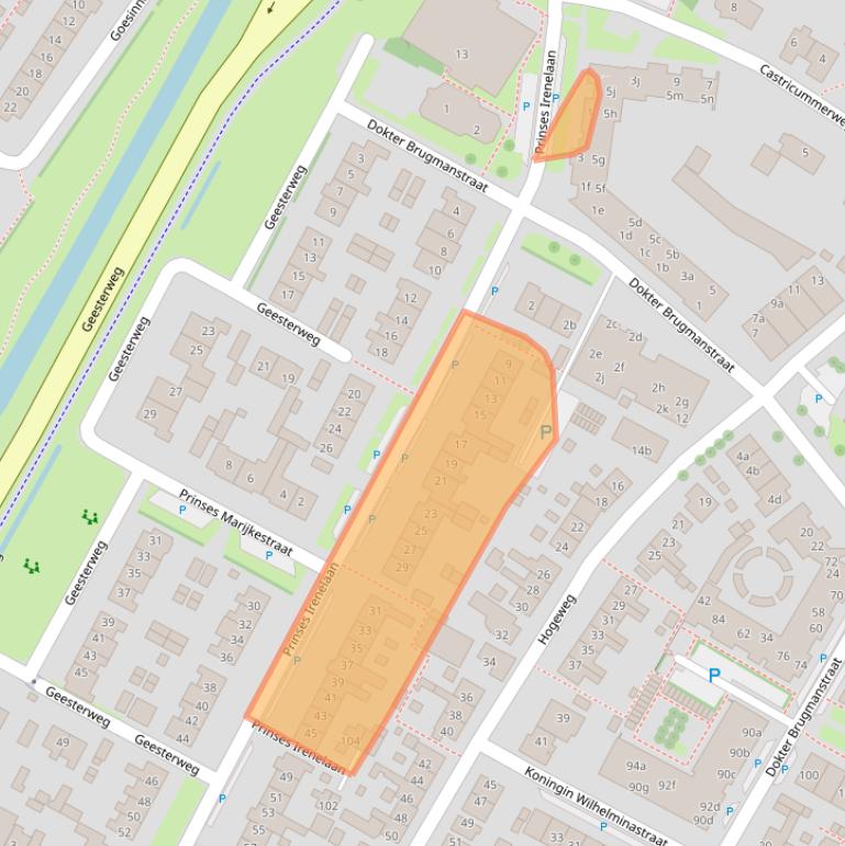 Kaart van postcodegebied 1911HT.