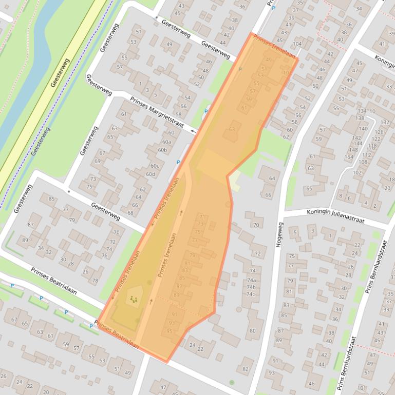 Kaart van postcodegebied 1911HV.