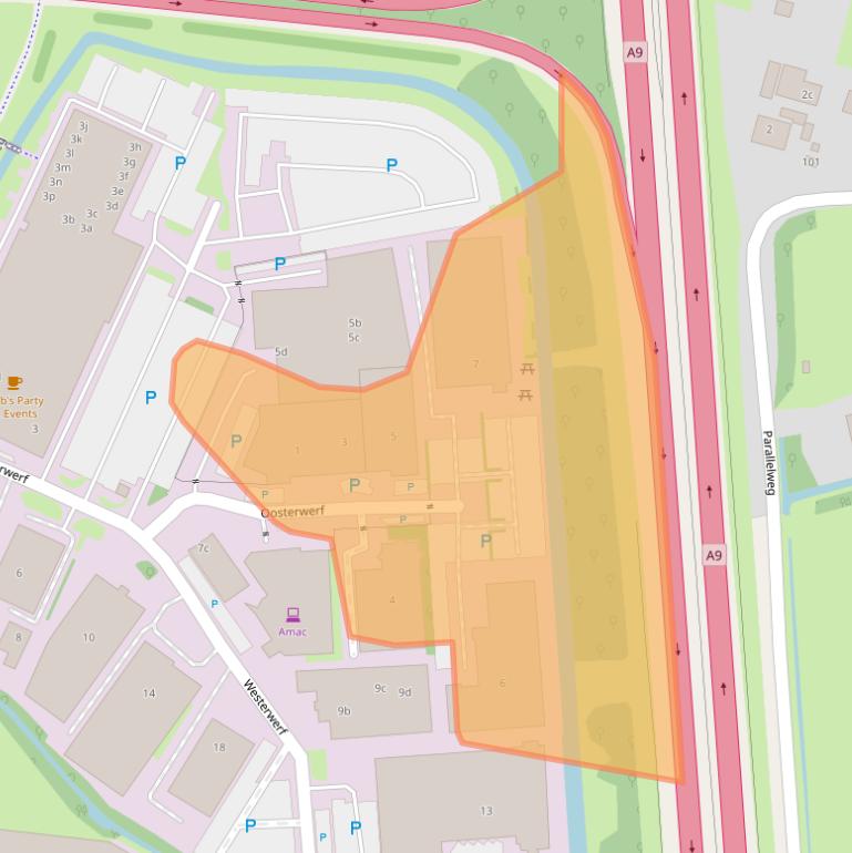 Kaart van postcodegebied 1911JB.