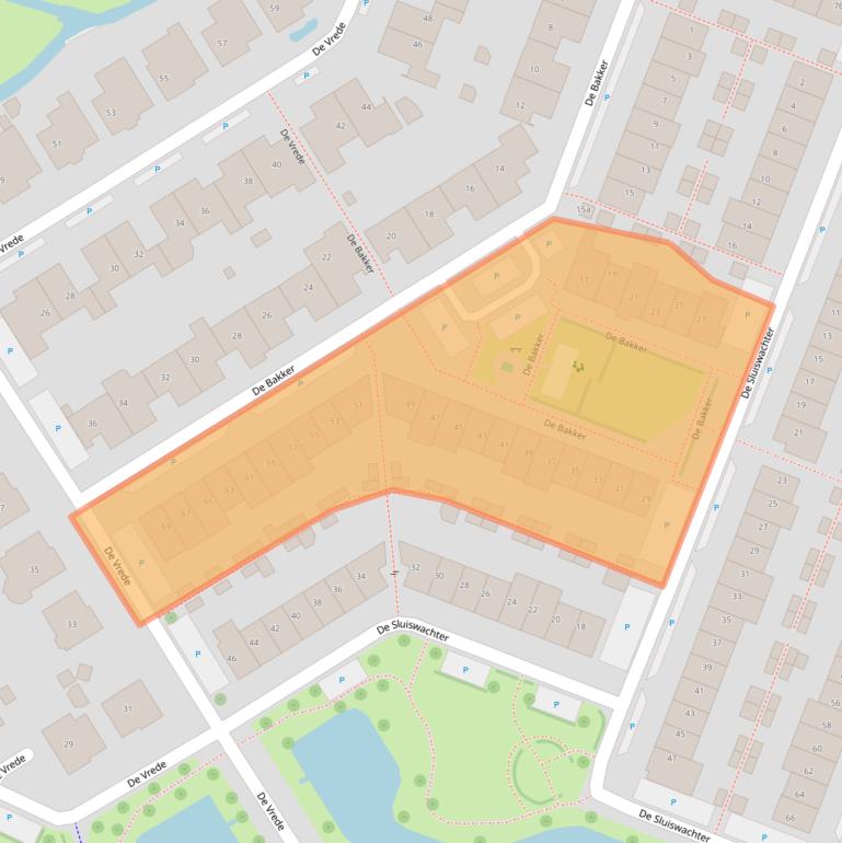 Kaart van postcodegebied 1911JG.