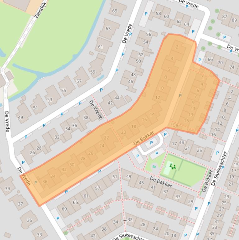 Kaart van postcodegebied 1911JH.