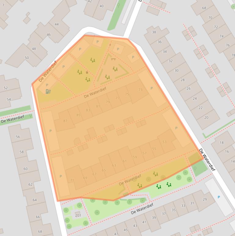 Kaart van postcodegebied 1911JP.