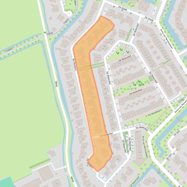 Kaart van postcodegebied 1911JX.