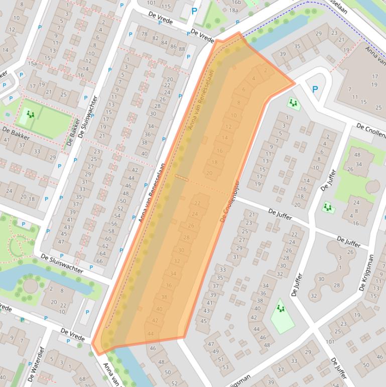 Kaart van postcodegebied 1911KB.
