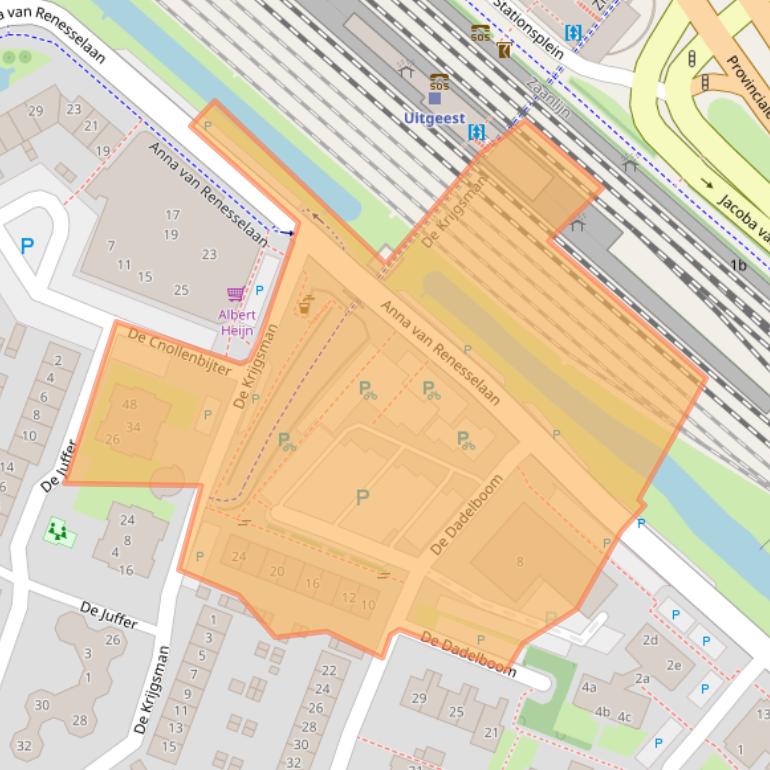Kaart van postcodegebied 1911KN.