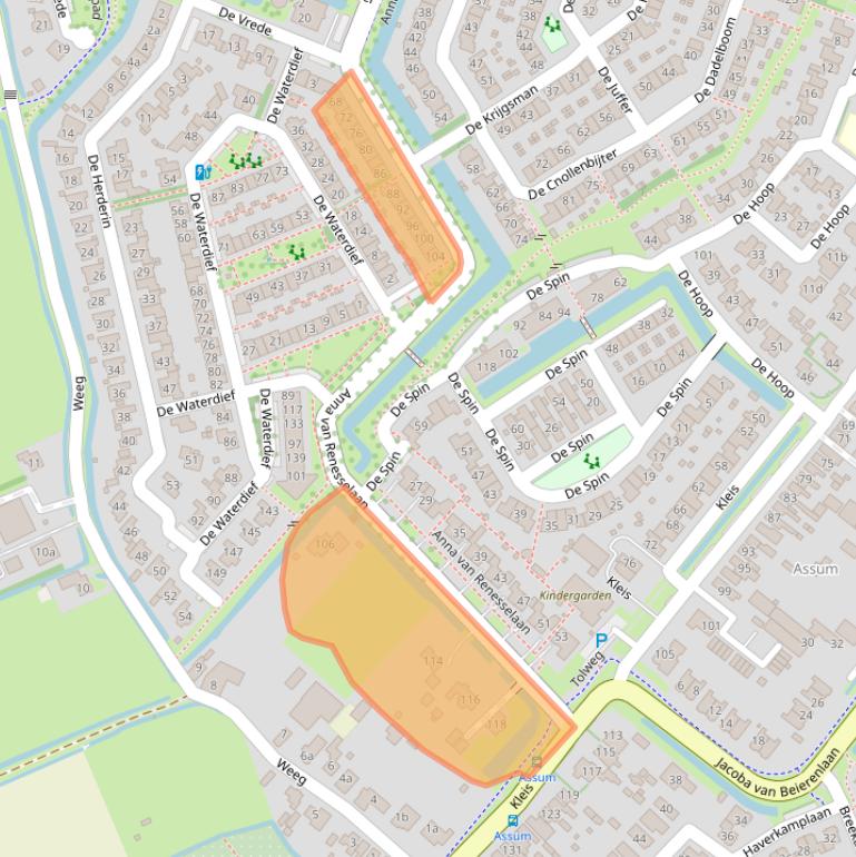 Kaart van postcodegebied 1911KS.