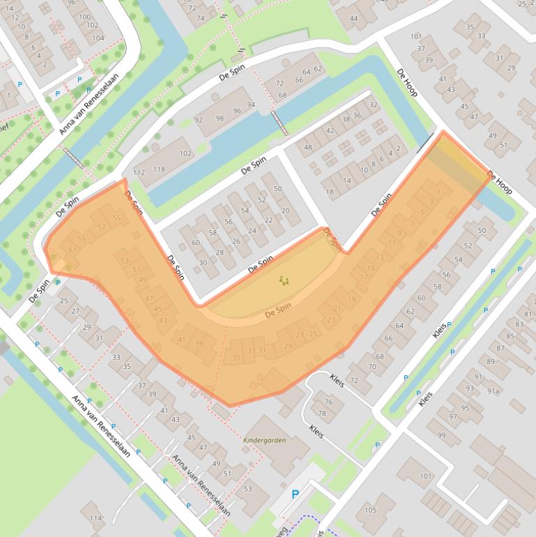 Kaart van postcodegebied 1911LA.