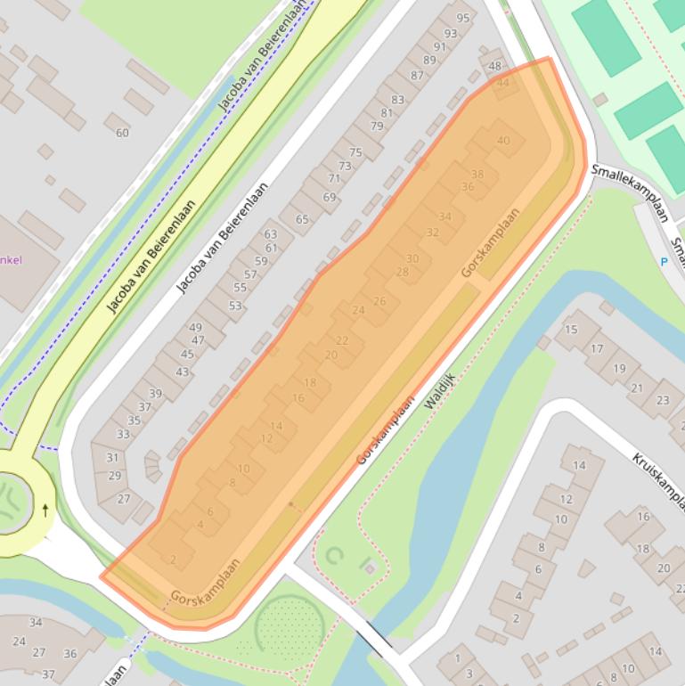 Kaart van postcodegebied 1911LG.