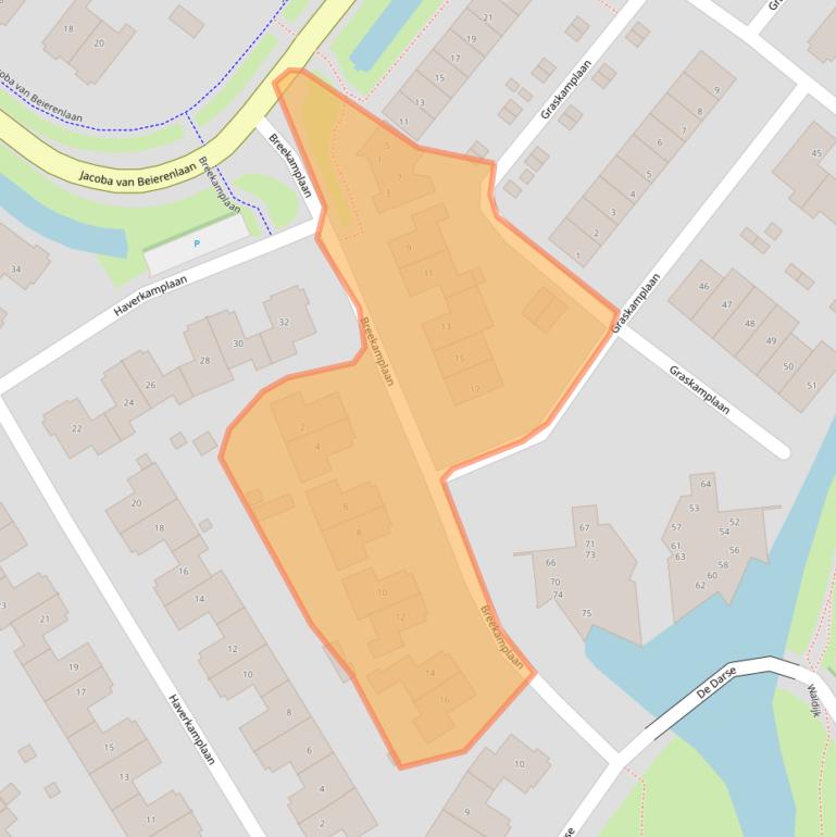 Kaart van postcodegebied 1911LJ.