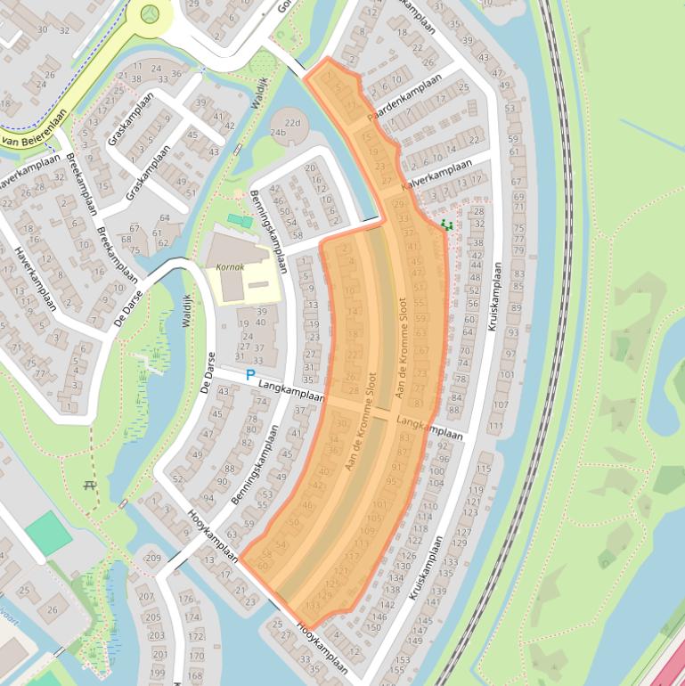 Kaart van postcodegebied 1911LT.