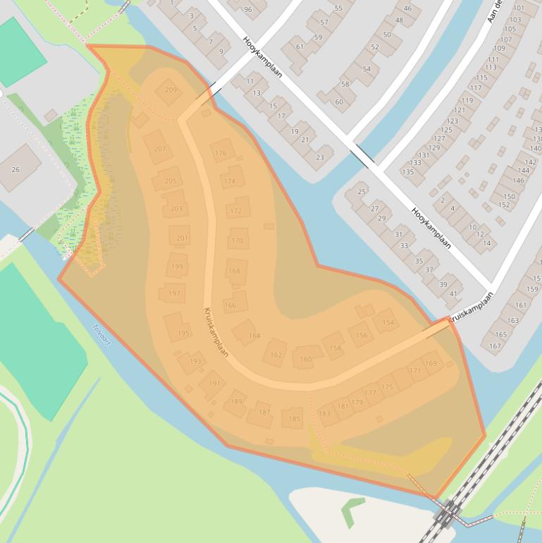 Kaart van postcodegebied 1911LW.